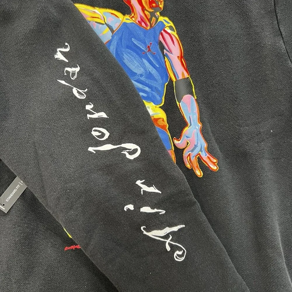 Air Jordan Hoodie Hoop Heroes Pullover Black Size Medium Mens